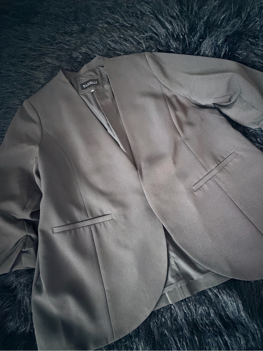 Eloquii Black Open-Front Blazer
